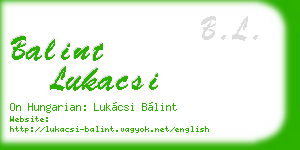 balint lukacsi business card