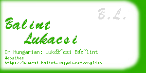 balint lukacsi business card
